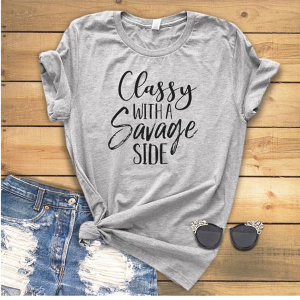 t shirt womens designer classy with a savage side savage af t shirt funny tee fashion clothes tumblr graphic tees tshirt, White
t shirt womens designer classy with a savage side savage af t shirt funny tee fashion clothes tumblr graphic tees tshirt, White