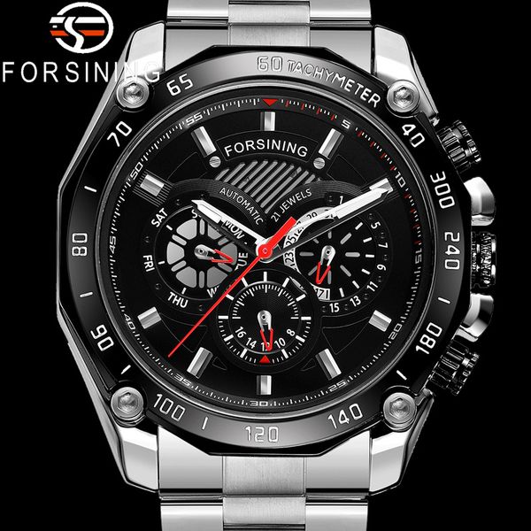 forsining automatic mechanical men wristwatch sport male clock silver stainless steel man watch 6910, Slivery;brown
forsining automatic mechanical men wristwatch sport male clock silver stainless steel man watch 6910, Slivery;brown
