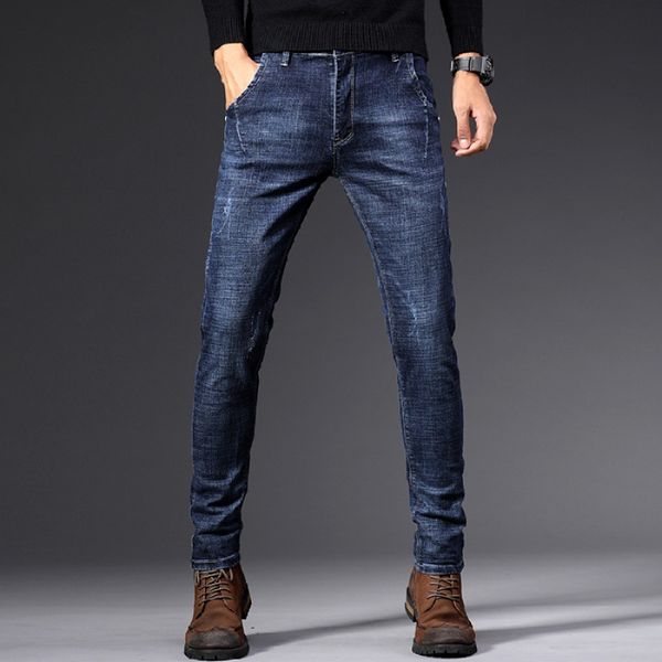 2019 осень и зима новый стиль эластичностью джинсы мужские slim fit узкие брюки для мужчин корейском стиле trend slim fit красивый брюк, Blue
2019 осень и зима новый стиль эластичностью джинсы мужские slim fit узкие брюки для мужчин корейском стиле trend slim fit красивый брюк, Blue