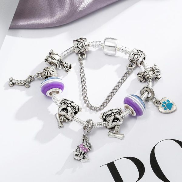 dinglly pug bones charm bracelets for girl boy original striped beaded heart footprint pendant dog bracelet bangle child jewelry, Golden;silver
dinglly pug bones charm bracelets for girl boy original striped beaded heart footprint pendant dog bracelet bangle child jewelry, Golden;silver