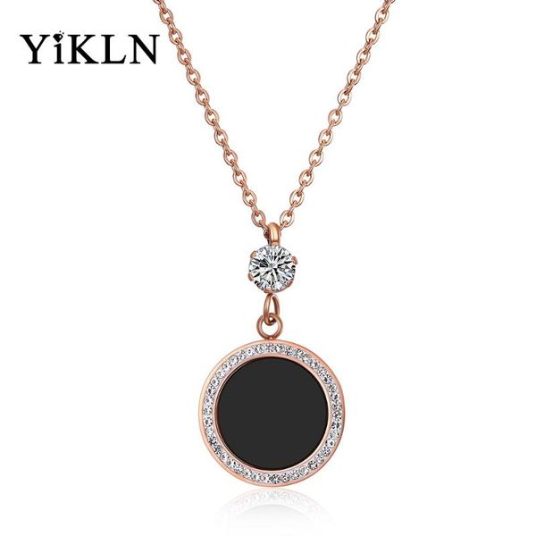 yikln stainless steel rose gold love custom black shell round crystal pendant necklaces for women girl party xmas gift yn18268, Silver
yikln stainless steel rose gold love custom black shell round crystal pendant necklaces for women girl party xmas gift yn18268, Silver