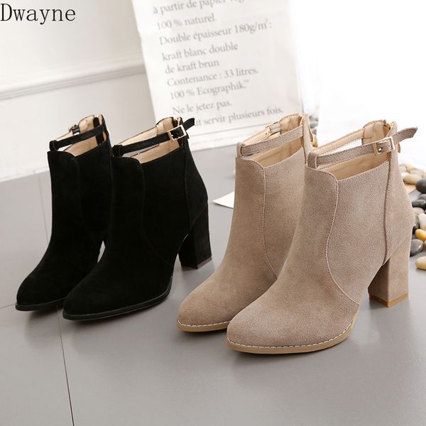fashion women's boots 2020 spring and autumn new british style retro high heel women's boots, Black