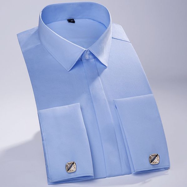 white shirts men 2019 brand new solid color french cufflink wedding shirts cotton tuxedo shirt casual slim fit mens dress, White;black
white shirts men 2019 brand new solid color french cufflink wedding shirts cotton tuxedo shirt casual slim fit mens dress, White;black