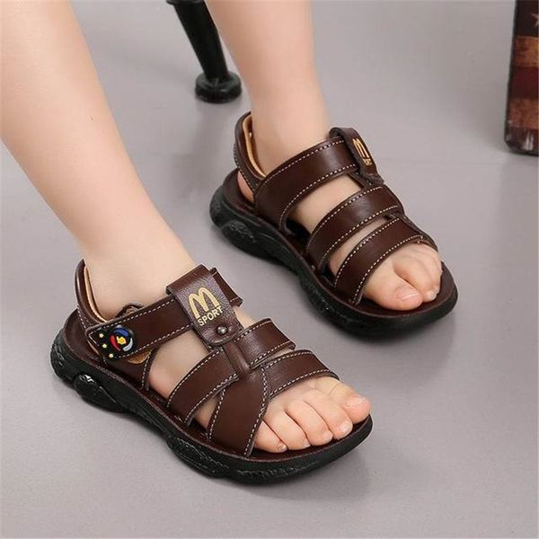 children genuine leather beach sandals cool boys breathable summer sandals soft casual students shoes large size 26-37, Black;red
children genuine leather beach sandals cool boys breathable summer sandals soft casual students shoes large size 26-37, Black;red