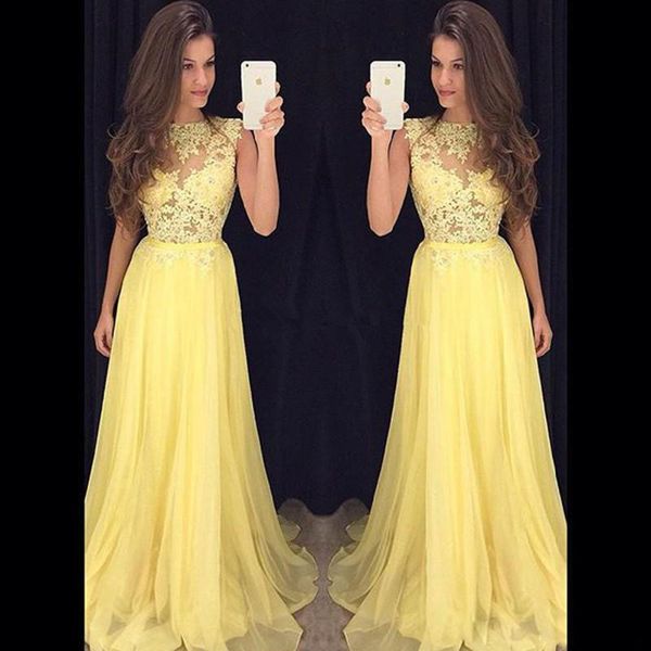 country bridesmaid dresses prom dress with lace appliques yellow chiffon a line high neck sleeveless illusion evening party dresses m115, White;pink
country bridesmaid dresses prom dress with lace appliques yellow chiffon a line high neck sleeveless illusion evening party dresses m115, White;pink