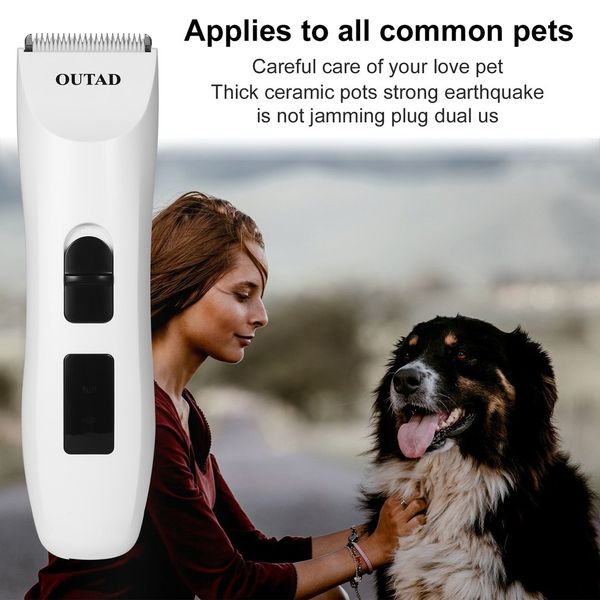 professional low noise rechargeable cordless pet dogs and cats electric grooming clippers trimming kit set with 4 combs