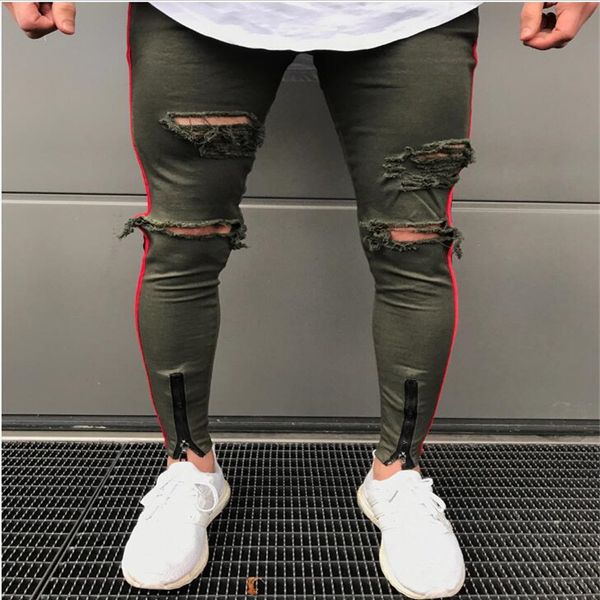 american style high street men's jeans slim personality ripped knee bottom zipper small feet long cotton hole pants dropshipping, Blue
american style high street men's jeans slim personality ripped knee bottom zipper small feet long cotton hole pants dropshipping, Blue