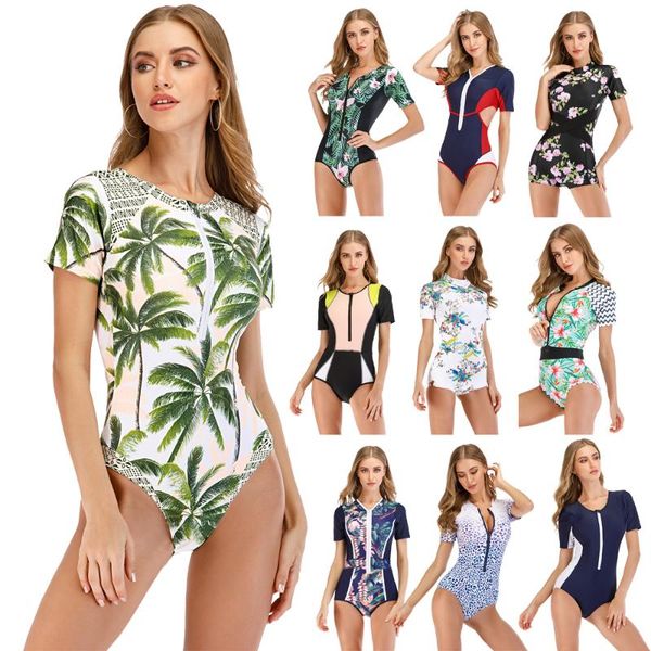women short sleeve rashguard swimwear vintage print swimsuit running zipper one piece jumpsuit surfing wear rash guard s-2xl
women short sleeve rashguard swimwear vintage print swimsuit running zipper one piece jumpsuit surfing wear rash guard s-2xl