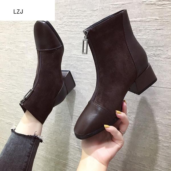 lzj 2019 faux suede ankle boots women chunky heeled plush shoe woman chic shoes lady brown chocolate boot zapatos de mujer zip, Black
lzj 2019 faux suede ankle boots women chunky heeled plush shoe woman chic shoes lady brown chocolate boot zapatos de mujer zip, Black