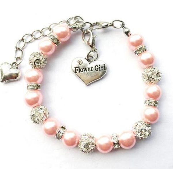 new 10pcs/lot faux pearl beaded flower girl charm bracelet handmade thank you wedding gift girls teens jewelry charm bracelet jewelry, Golden;silver
new 10pcs/lot faux pearl beaded flower girl charm bracelet handmade thank you wedding gift girls teens jewelry charm bracelet jewelry, Golden;silver