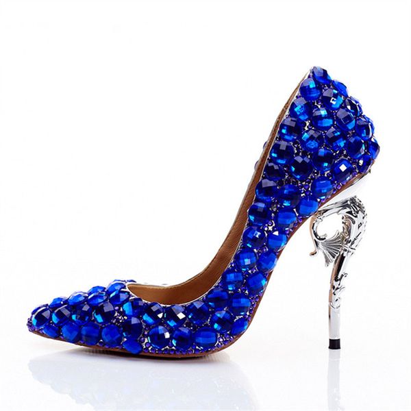 Women's fashion blue crystal pointed stiletto shallow mouth sexy high heels Dress Shoes
Women's fashion blue crystal pointed stiletto shallow mouth sexy high heels Dress Shoes