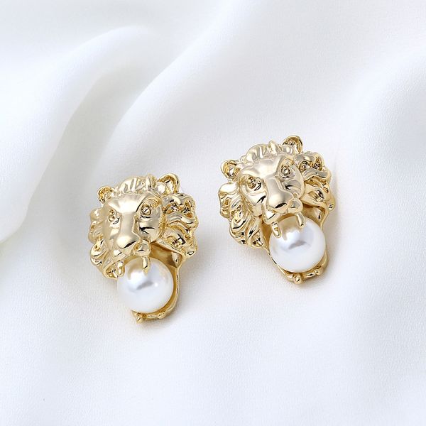 24kgp lion stud earrings for women vintage pearl earring disco party jewelry drop shipping, Golden;silver
24kgp lion stud earrings for women vintage pearl earring disco party jewelry drop shipping, Golden;silver