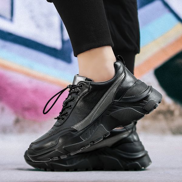 lace up fashion male shoes band new men genuine leather casual shoes leisure height increased comfortable 2019 new, Black
lace up fashion male shoes band new men genuine leather casual shoes leisure height increased comfortable 2019 new, Black