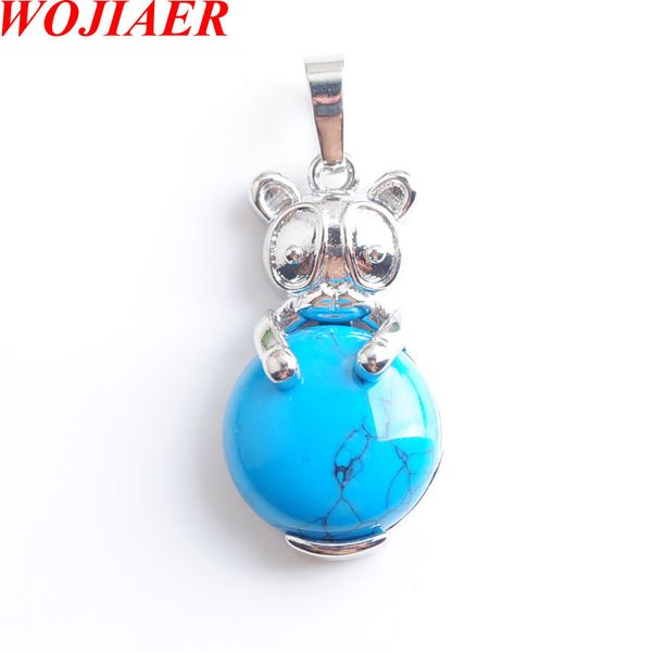 wojiaer cute natural blue turquoise animal the rabbit pendant & necklaces bead round gem stone fashion jewelry for women dn8032, Silver
wojiaer cute natural blue turquoise animal the rabbit pendant & necklaces bead round gem stone fashion jewelry for women dn8032, Silver