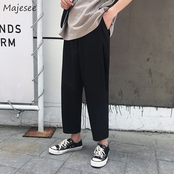 pants men korean fashion sweatpants ankle-length solid simple all match mens high waist trousers streetwear leisure, Black
pants men korean fashion sweatpants ankle-length solid simple all match mens high waist trousers streetwear leisure, Black