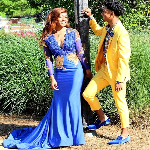 long sleeves evening dresses deep v-neck backless appliques mermaid african formal party gowns prom dresses robe de soiree, Black;red
long sleeves evening dresses deep v-neck backless appliques mermaid african formal party gowns prom dresses robe de soiree, Black;red