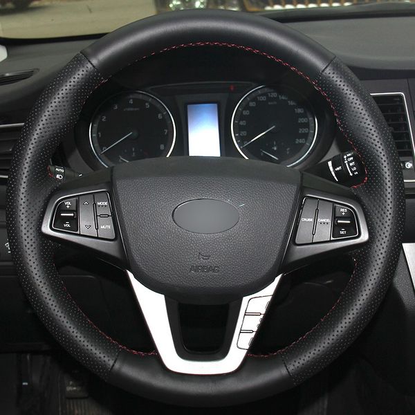 black synthetic leather car steering wheel cover for hyundai mistra 2013 2014
black synthetic leather car steering wheel cover for hyundai mistra 2013 2014