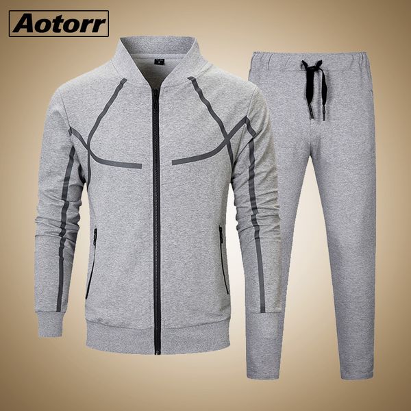 new casual tracksuit cotton men autumn zipper jackets+pants 2 pieces sets male slim fit sportswear brand fashion men's solid set, Gray
new casual tracksuit cotton men autumn zipper jackets+pants 2 pieces sets male slim fit sportswear brand fashion men's solid set, Gray
