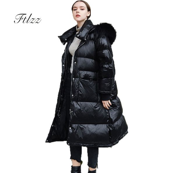 fashion winter women loose duck down coat thickening warm long parka woman real natural fur collar black outerwear down jacket
fashion winter women loose duck down coat thickening warm long parka woman real natural fur collar black outerwear down jacket