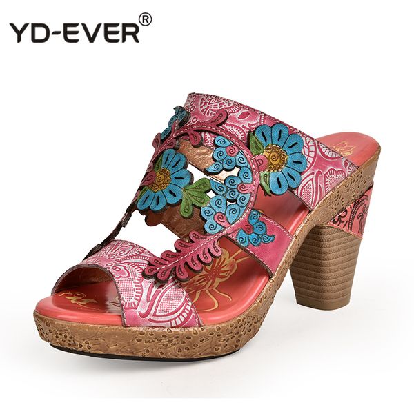 summer women high heel shoes peep toes handmade vintage flowers genuine leather lady outdoor slippers, Black
summer women high heel shoes peep toes handmade vintage flowers genuine leather lady outdoor slippers, Black