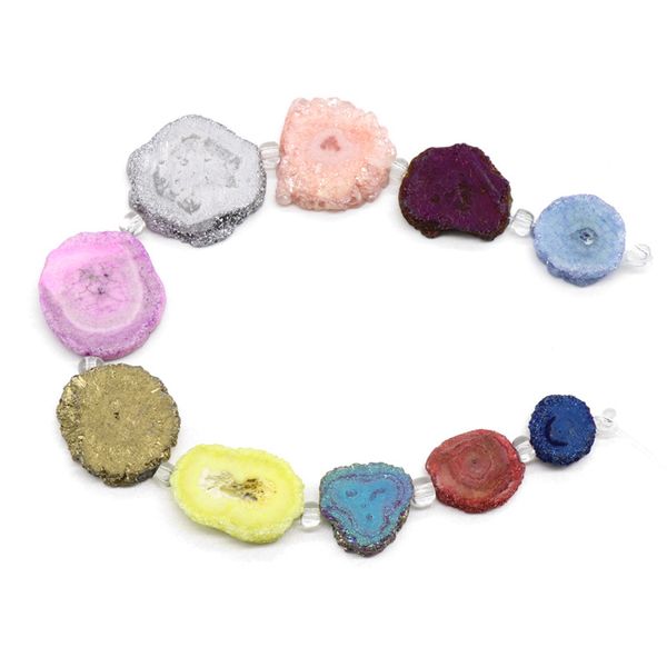 diy jewelry loose beads natural irregular seven-color section crystal sunflower stone beads one strand about 10pcs, Black
diy jewelry loose beads natural irregular seven-color section crystal sunflower stone beads one strand about 10pcs, Black