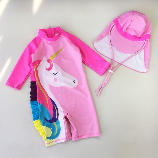 2019 kids swimwear cartoons unicorn swim suits for girls long sleeve sunscreen one-pieces bathing suits with caps children swimsuits clothes, Black
2019 kids swimwear cartoons unicorn swim suits for girls long sleeve sunscreen one-pieces bathing suits with caps children swimsuits clothes, Black