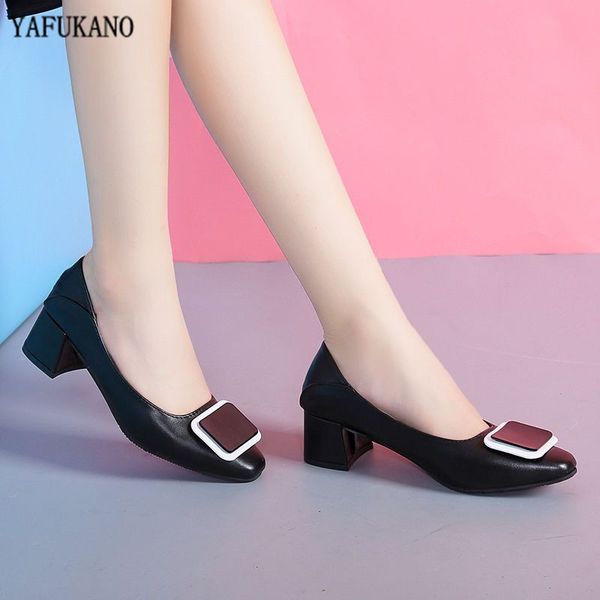 4.5 cm square toe slip on shoes women autumn new leather heels square chunky heel female work daily casual pumps, Black
4.5 cm square toe slip on shoes women autumn new leather heels square chunky heel female work daily casual pumps, Black