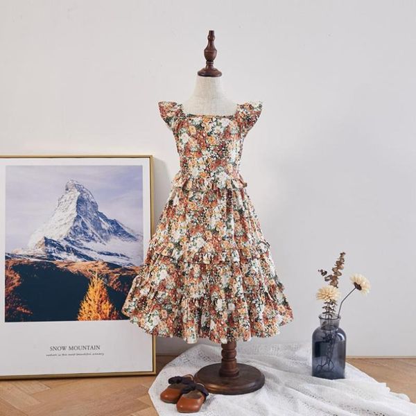 2020 summer new fashion girls dress cotton sleeveless print reffles sweet cute dress vintage sling princess for girl y3013, Red;yellow
2020 summer new fashion girls dress cotton sleeveless print reffles sweet cute dress vintage sling princess for girl y3013, Red;yellow