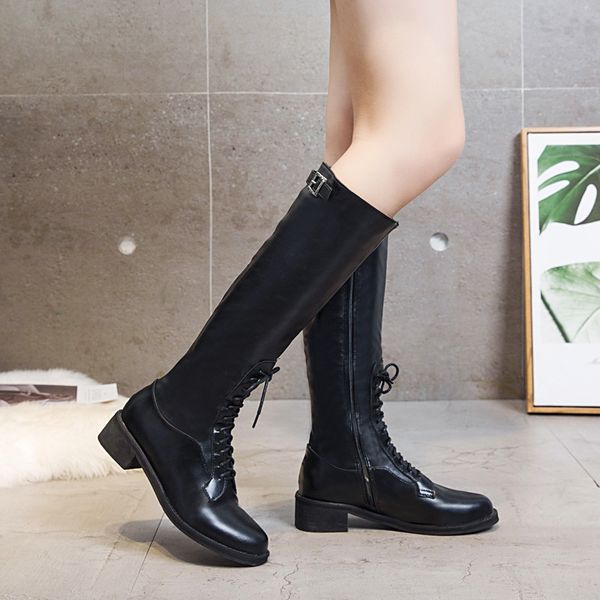 swonco knee high boots women shoes thick heel autumn new 2019 female bandage tall boots riding shoes black for women boot
swonco knee high boots women shoes thick heel autumn new 2019 female bandage tall boots riding shoes black for women boot
