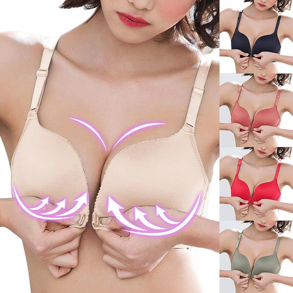 backless bra seamless bralette bras for women cross strap lingerie brassiere front closure wireless bra underwear, Red;black
backless bra seamless bralette bras for women cross strap lingerie brassiere front closure wireless bra underwear, Red;black