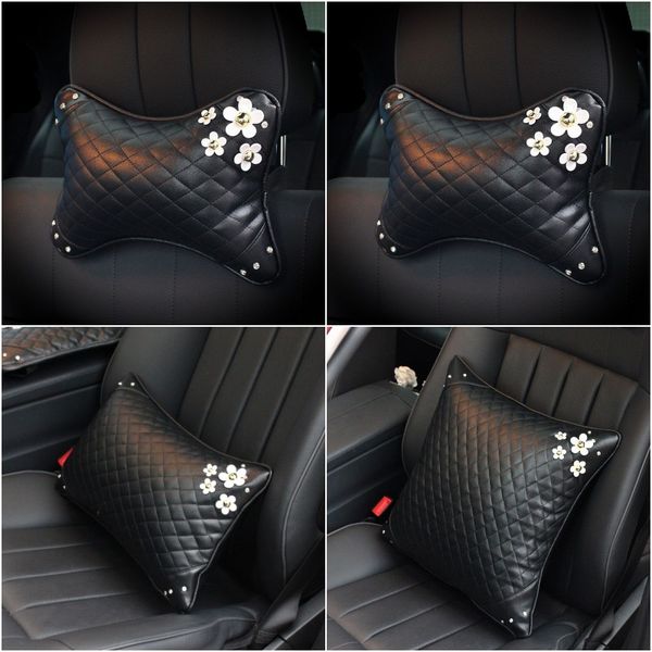 leather car neck pillow headrest with rhinestones daisy flower neck safety support waist pillow cushion car interior accessories
leather car neck pillow headrest with rhinestones daisy flower neck safety support waist pillow cushion car interior accessories
