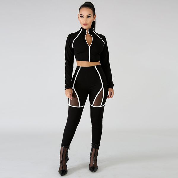 casual fashion women two pieces sportswear set long sleeve zipper and elastic waist full pants spring ladies set, White
casual fashion women two pieces sportswear set long sleeve zipper and elastic waist full pants spring ladies set, White