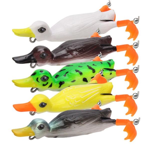 1pcs new duck soft fishing lure frog 11cm 25g water 3d simulation floating baits bass snakehead lure 5colors
1pcs new duck soft fishing lure frog 11cm 25g water 3d simulation floating baits bass snakehead lure 5colors