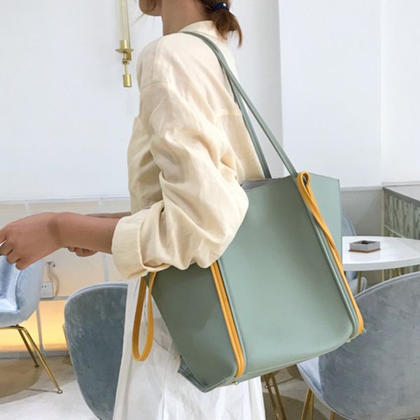 2020 matcha green women shoulder bag big panelled pu leather large capacity female messenger bag sac a main lady totes handbags
2020 matcha green women shoulder bag big panelled pu leather large capacity female messenger bag sac a main lady totes handbags