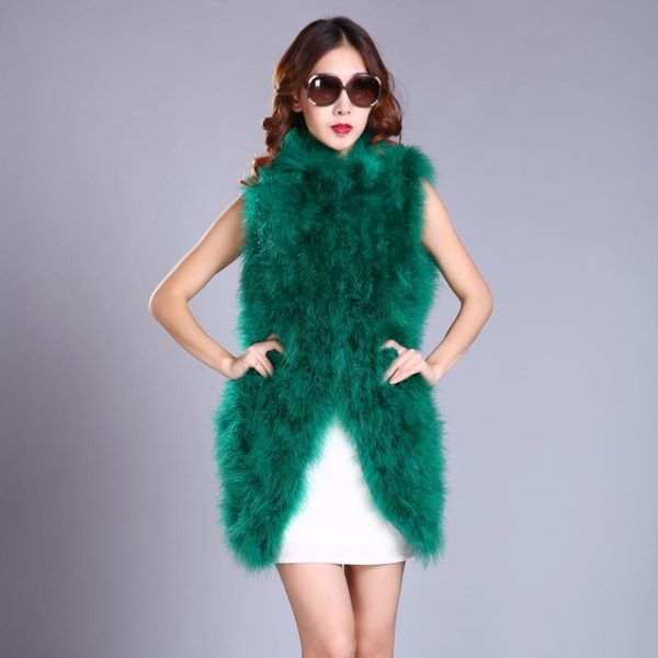 ostrich fur vest waistcoat chromophous ostrich wool medium-long vest autumn and winter thermal long outerwear waistcoat, Black
ostrich fur vest waistcoat chromophous ostrich wool medium-long vest autumn and winter thermal long outerwear waistcoat, Black