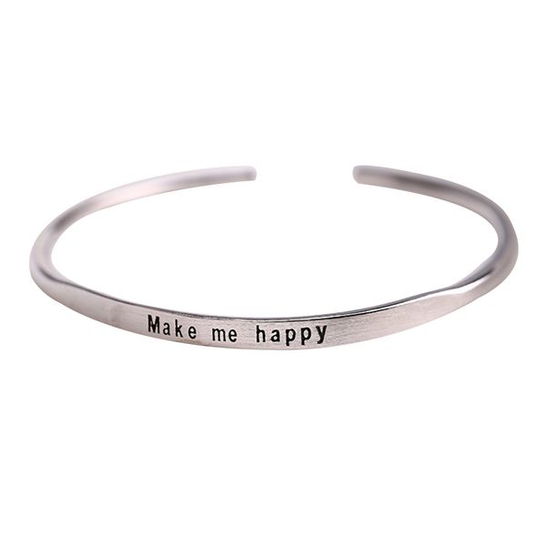 1pc make me happy bracelet stylish fashion charm elegant jewelry bangle bracelet for women girls, Black
1pc make me happy bracelet stylish fashion charm elegant jewelry bangle bracelet for women girls, Black