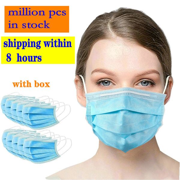 50pcs/pack aaaa+quality 3 layer disposable mask protect face dust masks protective mask masque without respirator valve mask no n95 ffp2 
50pcs/pack aaaa+quality 3 layer disposable mask protect face dust masks protective mask masque without respirator valve mask no n95 ffp2
