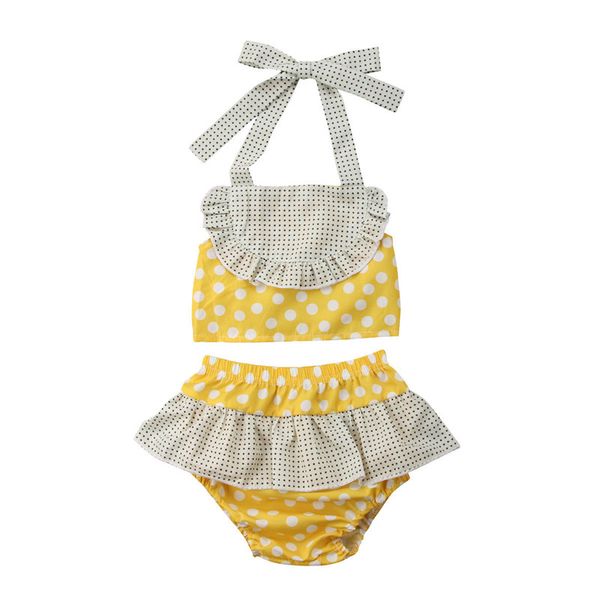 toddler kids baby girls bikini swimwear swimsuit yellow polka dots two-piece bathing suit beachwear ruffle crop shorts set
toddler kids baby girls bikini swimwear swimsuit yellow polka dots two-piece bathing suit beachwear ruffle crop shorts set