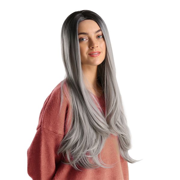 beauty 26inch charming synthetic fiber long wavy hair wig women party full wig, Black
beauty 26inch charming synthetic fiber long wavy hair wig women party full wig, Black