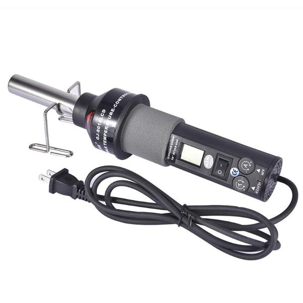 air gun 8018 lcd portable adjustable temperature digital display air blower with 9 nozzles #cw