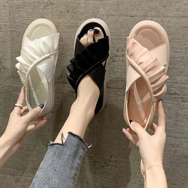 sandals women flat sandals 2020 new summer jelly women casual roman shoes fashion two wear cross lace and slippers, Black
sandals women flat sandals 2020 new summer jelly women casual roman shoes fashion two wear cross lace and slippers, Black