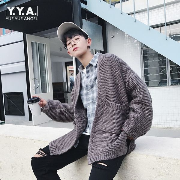 fashion oversized mens knitted sweater preppy boy outwear coat loose fit personality casual male cardigan jaqueta masculino, White;black
fashion oversized mens knitted sweater preppy boy outwear coat loose fit personality casual male cardigan jaqueta masculino, White;black