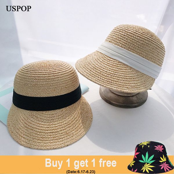 uspop 2019 women summer sun hats raffia straw hat casual raffia sun visor caps fashion wide brim chiffon ribbon beach hat, Blue;gray
uspop 2019 women summer sun hats raffia straw hat casual raffia sun visor caps fashion wide brim chiffon ribbon beach hat, Blue;gray
