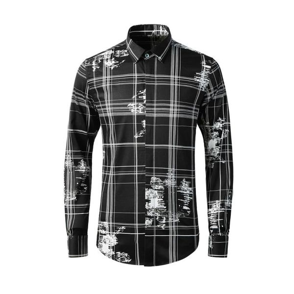 men's dress shirts cotton plaid spring fashion long sleeve print famous personality flowers size l xl xxl xxxl 4xl, White;black
men's dress shirts cotton plaid spring fashion long sleeve print famous personality flowers size l xl xxl xxxl 4xl, White;black