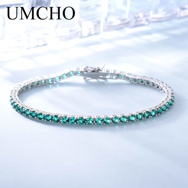 umcho luxury created nano green emerald gemstone bracelet real 925 sterling silver bracelets & bangles romantic for women gifts t190702, Black
umcho luxury created nano green emerald gemstone bracelet real 925 sterling silver bracelets & bangles romantic for women gifts t190702, Black
