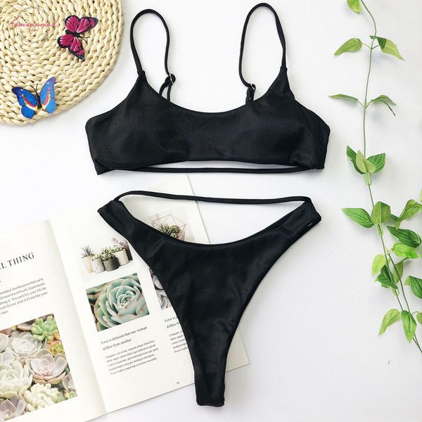 ribbed high leg cut bikini female hollow out swimsuit 2020 women swimwear two pieces bikini set brazilian bather bathing suit, White;black
ribbed high leg cut bikini female hollow out swimsuit 2020 women swimwear two pieces bikini set brazilian bather bathing suit, White;black
