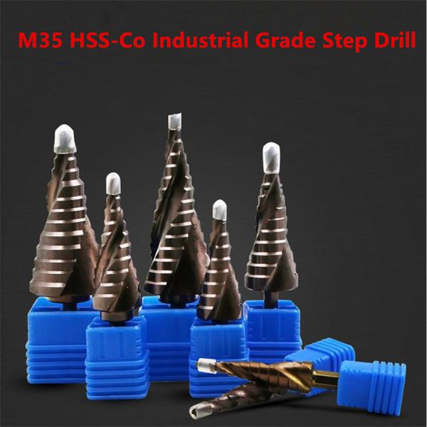 m35 cobalt step drill bit hex shank hss-co step drill bit spiral grooved hole saw cutter for stainless steel metal wood
m35 cobalt step drill bit hex shank hss-co step drill bit spiral grooved hole saw cutter for stainless steel metal wood