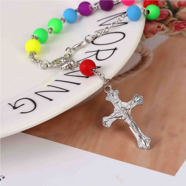 48pcs/8mm colorful crystal silicone beads catholic mixed color rosary bracelet female religious jesus cross bracelet, Golden;silver
48pcs/8mm colorful crystal silicone beads catholic mixed color rosary bracelet female religious jesus cross bracelet, Golden;silver