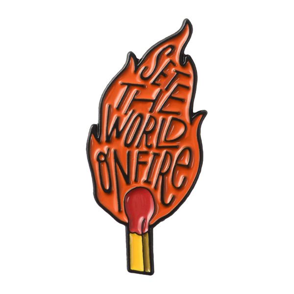 set the world on fire matches brooch burning matches enamel pin badge lapel pin denim shirt punk cool fashion jewelry gift, Gray
set the world on fire matches brooch burning matches enamel pin badge lapel pin denim shirt punk cool fashion jewelry gift, Gray