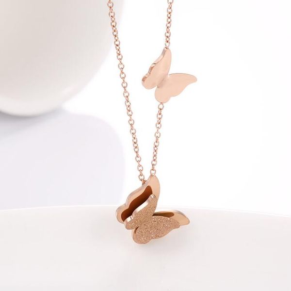 high polishing women fashion stainless steel butterfly pendant necklace 18k rose gold 316l sand blasted butterfly lady necklace jewelry, Silver
high polishing women fashion stainless steel butterfly pendant necklace 18k rose gold 316l sand blasted butterfly lady necklace jewelry, Silver